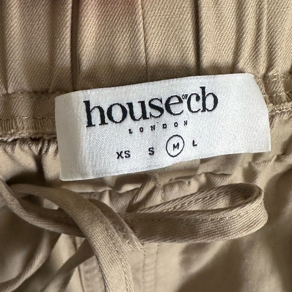 House of CB Beige Luna Camel Cargo Trouser Sz M NEW - Picture 6 of 8
